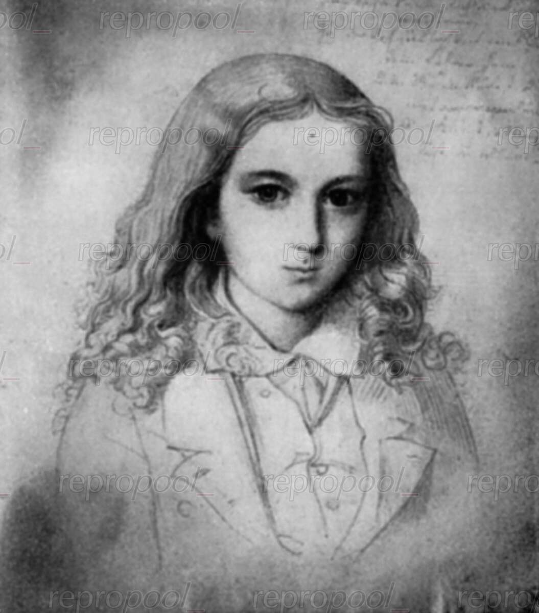 Felix Mendelssohn Bartholdy; Zeichnung von M. Paul Léo (1822)