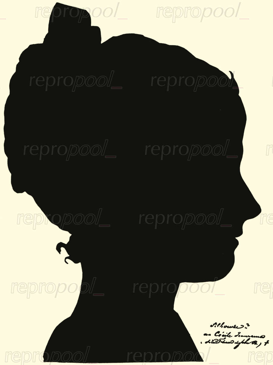 Cécile Jeanrenaud; Schattenriss von M. de Coulon-Jeanrenaud (1827)