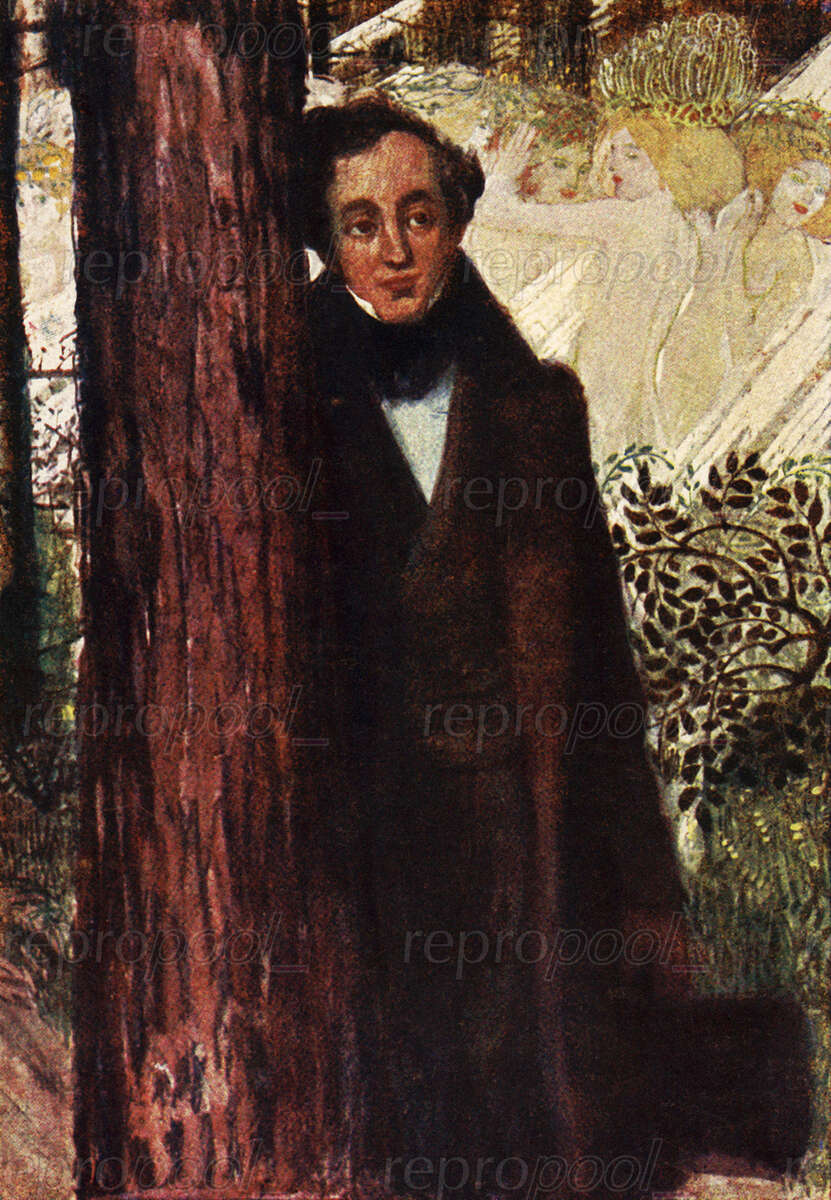 Felix Mendelssohn Bartholdy; Gemälde von Otto Friedrich (um 1900)