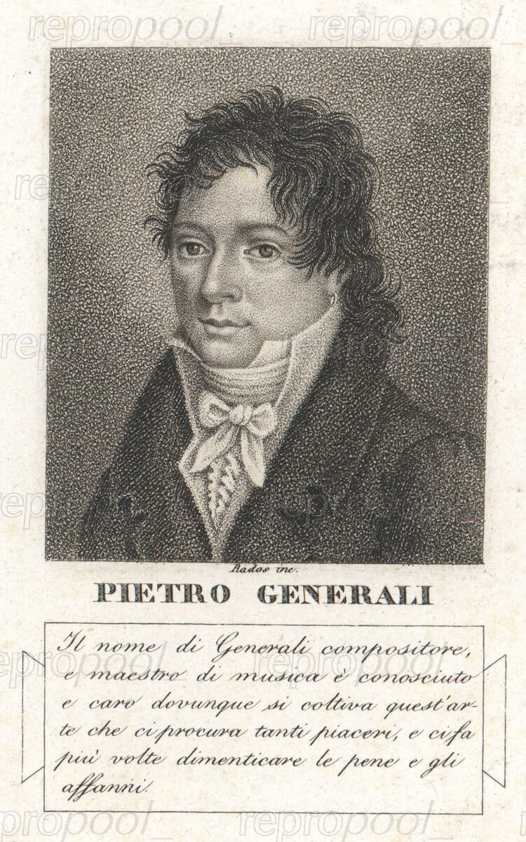 Pietro Generali; Lithografie von unbekannter Hand (um 1800)