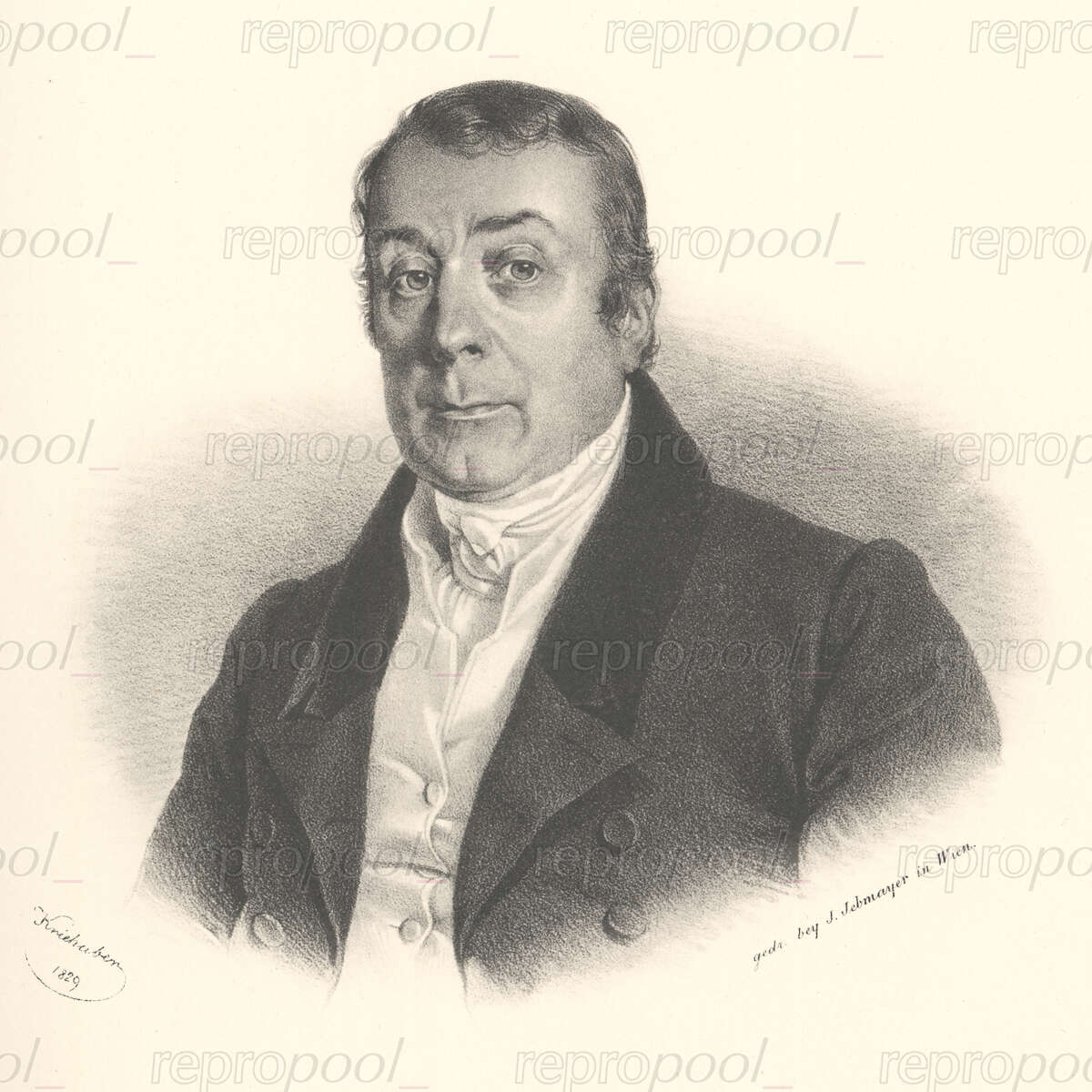 Joseph Weigl; Lithografie von Josef Kriehuber (1829)