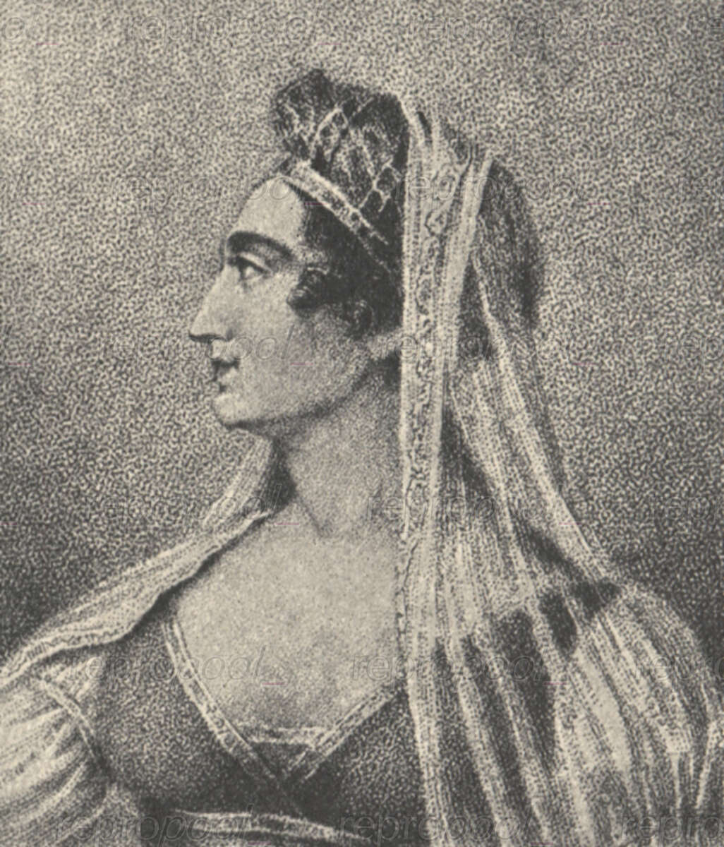 Isabella Colbran-Rossini; Punktierstich von unbekannter Hand