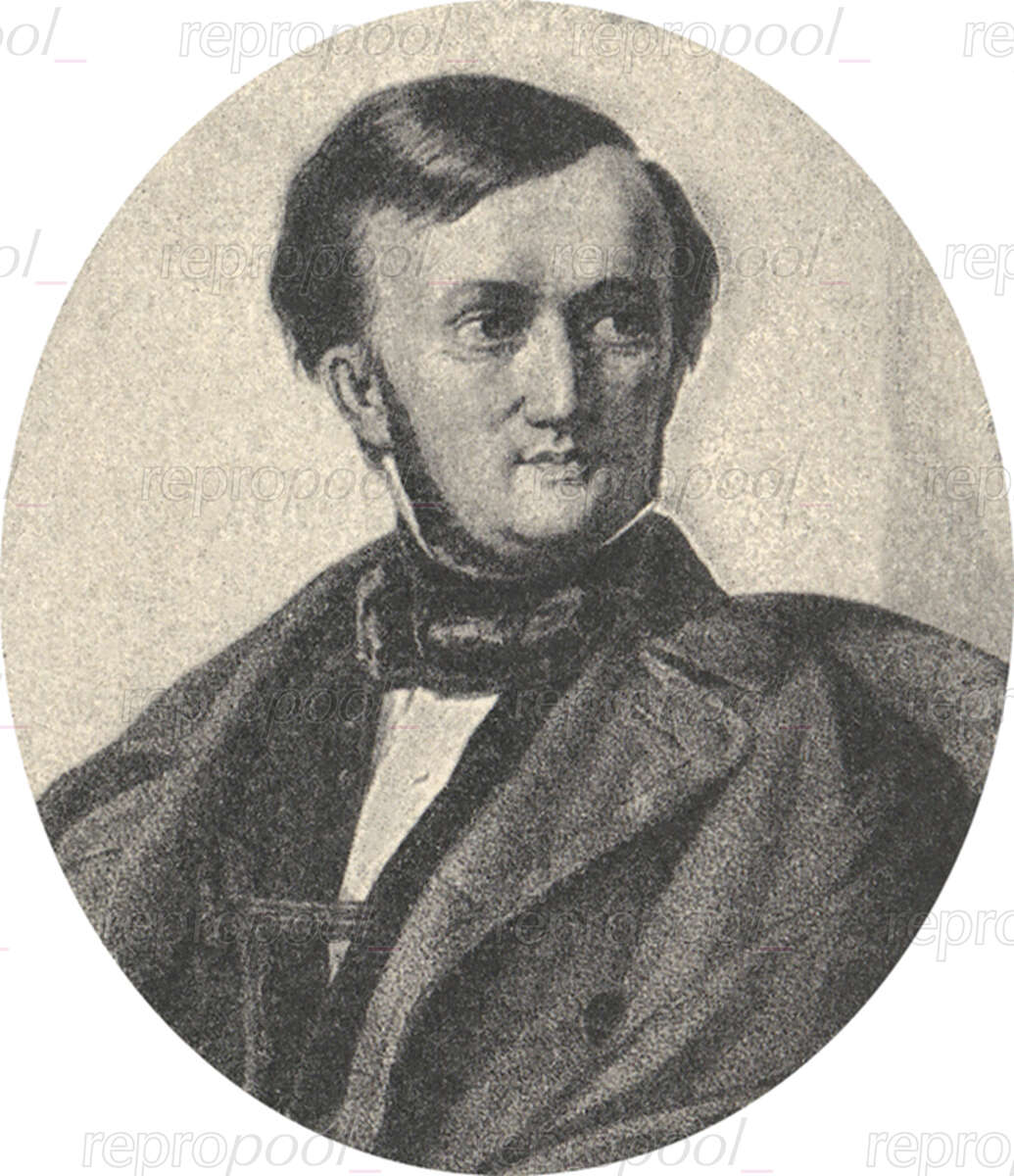 Richard Wagner; Aquarell von Clementine Stockar-Escher (1853)