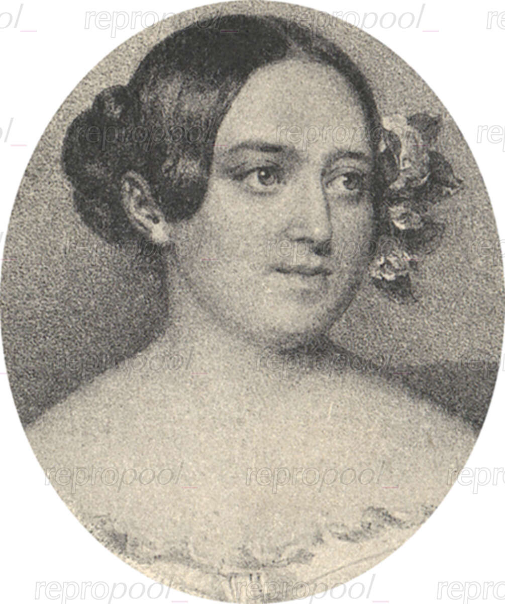 Jenny Lutzer; Lithografie von Josef Kriehuber (1839)
