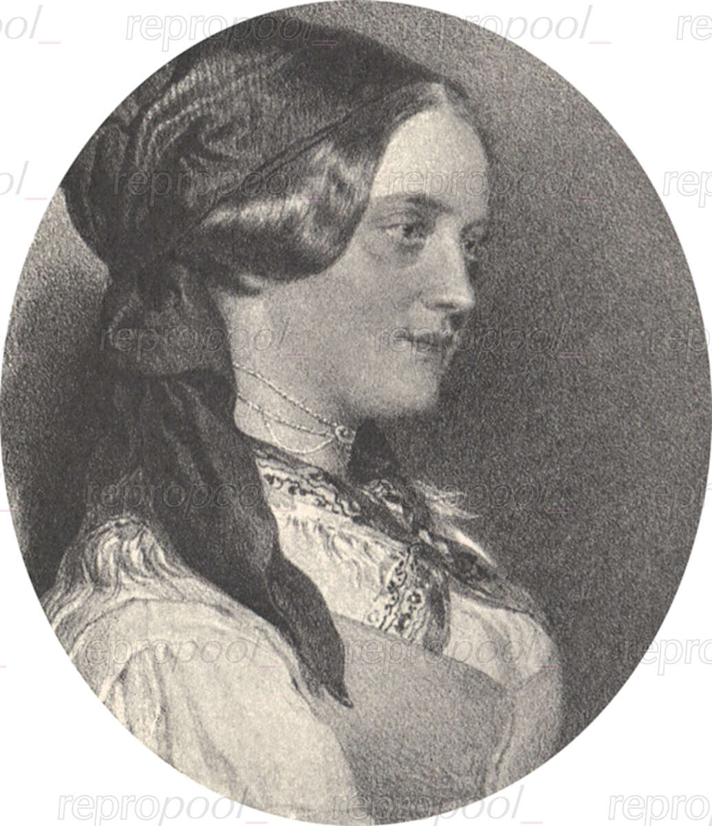 Mathilde Wildauer; Lithografie von Joseph Kriehuber (1849)