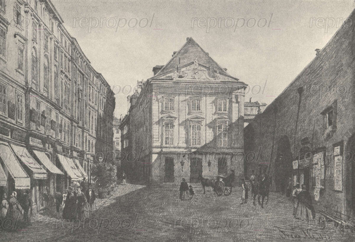 »Das alte Kärtnerthor-Theater«; Gemälde von Franz Alt (1843)