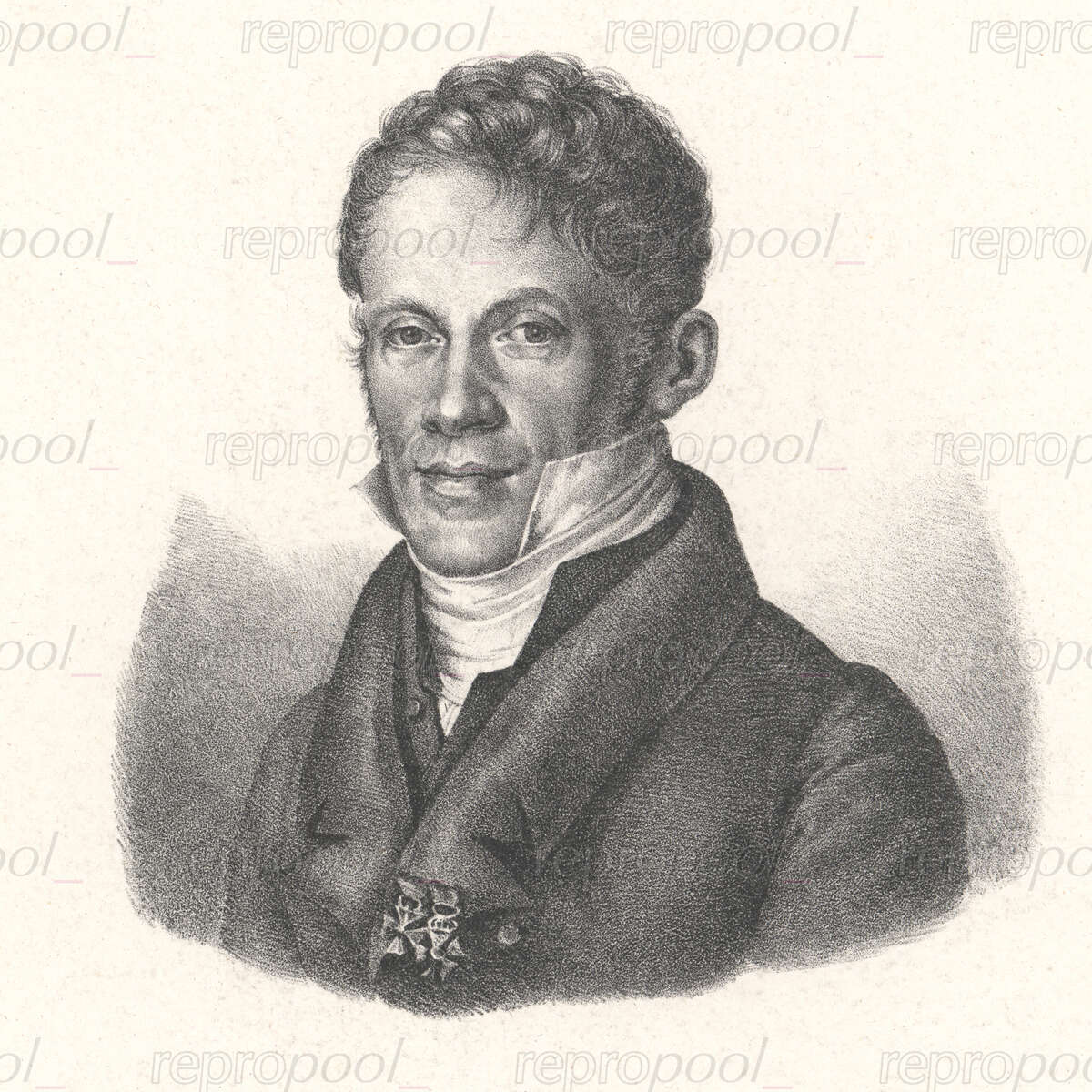 Sigismund von Neukomm; Lithografie von unbekannter Hand (um 1820)