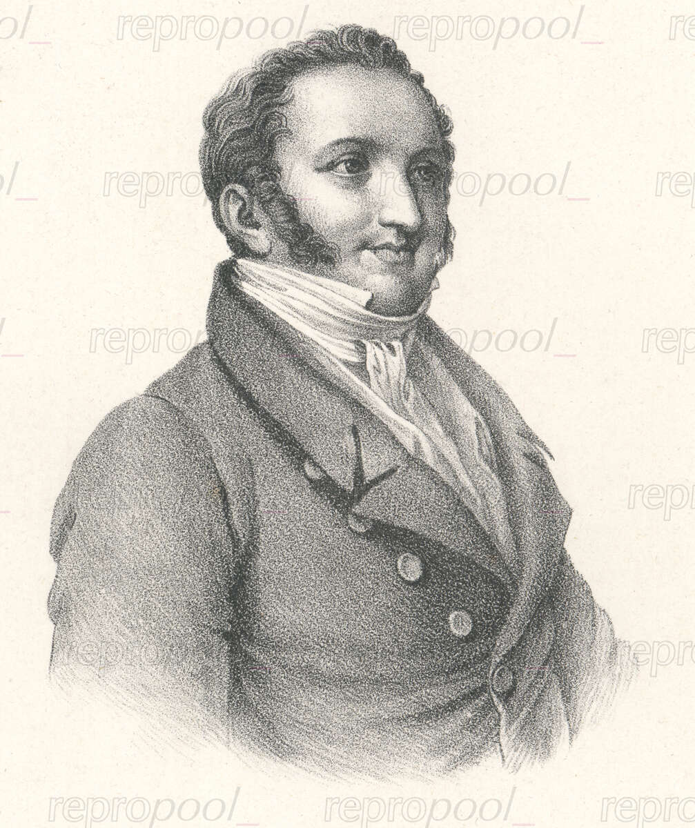 Gioachino Rossini; Lithografie von unbekannter Hand (um 1820)