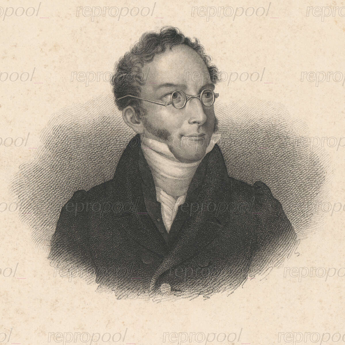 Albert Methfessel; Stahlstich von Carl Mayer (um 1830)
