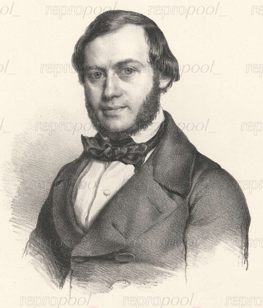 Ferdinand David; Lithografie von Johann Georg Weinhold (1848)