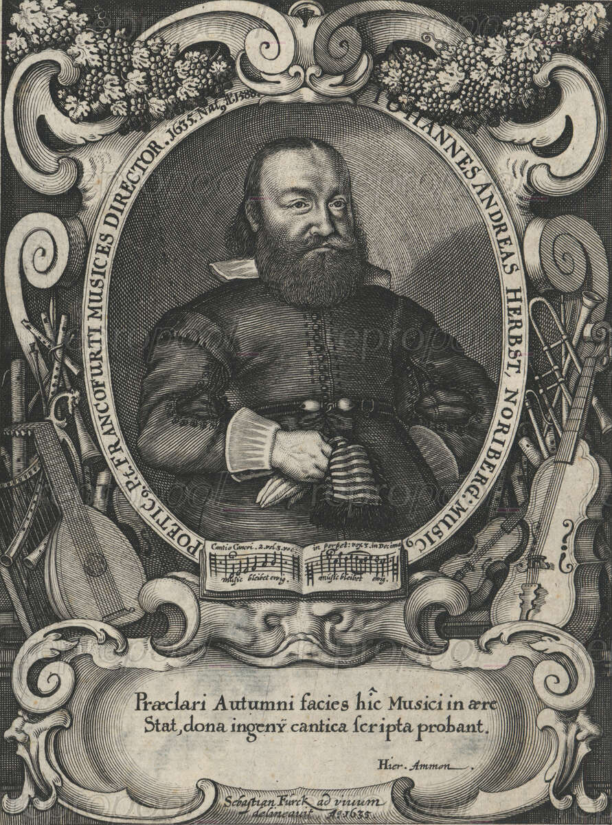 Johannes Andreas Herbst; Kupferstich von Sebastian Furck (1635)