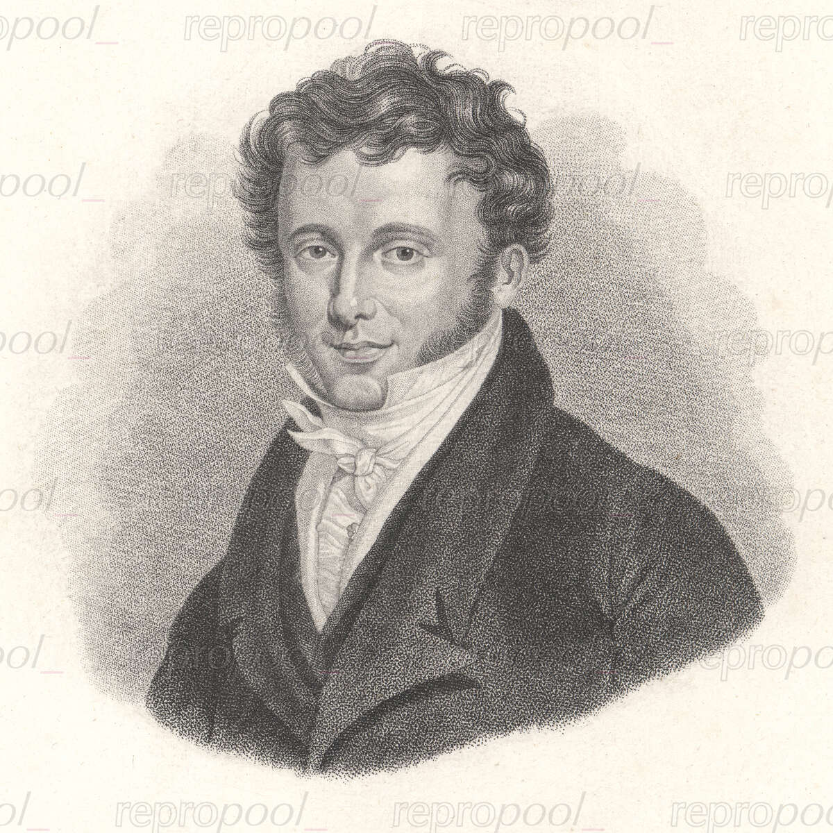 Friedrich Kalkbrenner; Lithografie von Carl Traugott Riedel (1820)