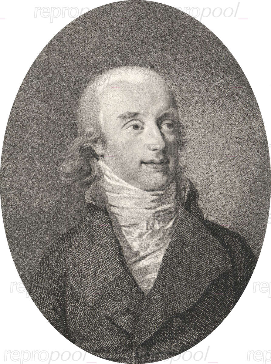 Karl August von Lichtenstein; Punktierstich von Wilhelm Arndt;<br>nach: Gemälde von Johann Heinrich Wilhelm Tischbein (um 1800)