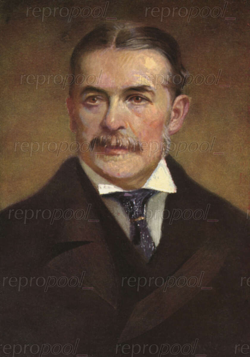 Sir Arthur Sullivan; Gemälde von unbekannter Hand;<br>nach: Fotografie von Stanislaus Walery (um 1900)