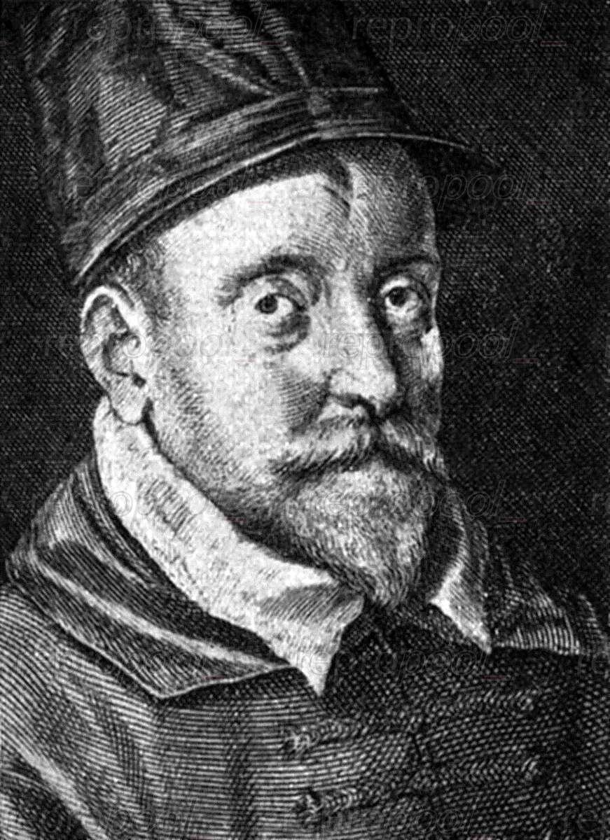 Philippe de Monte; Kupferstich von Raphael Sadeler (1594)