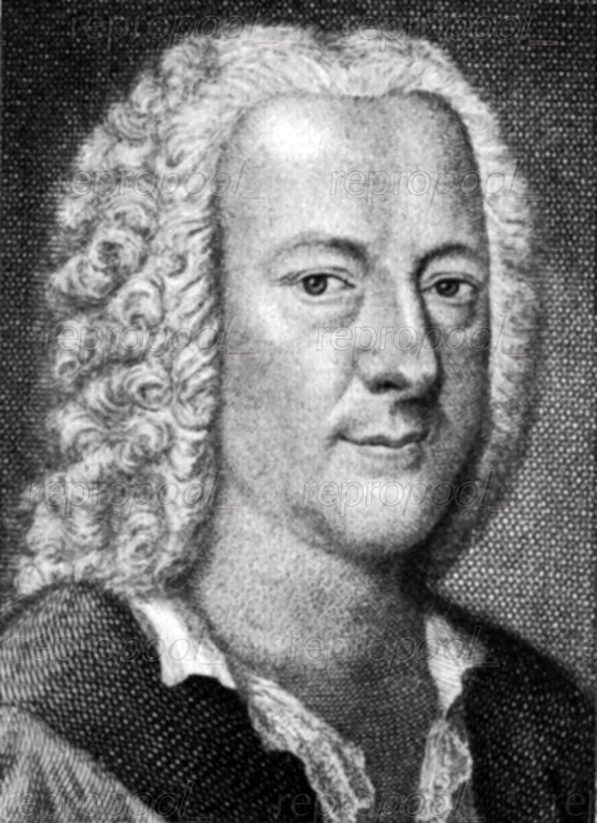 Georg Philipp Telemann; Kupferstich von Georg Lichtensteger (um 1745)