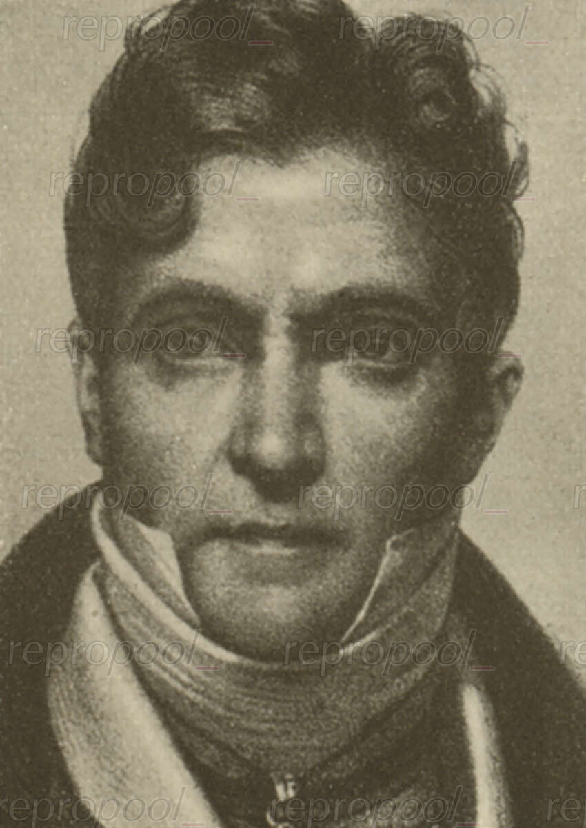 Gasparo von Spontini; Lithografie von Nicolas-Eustache Maurin (um 1800)