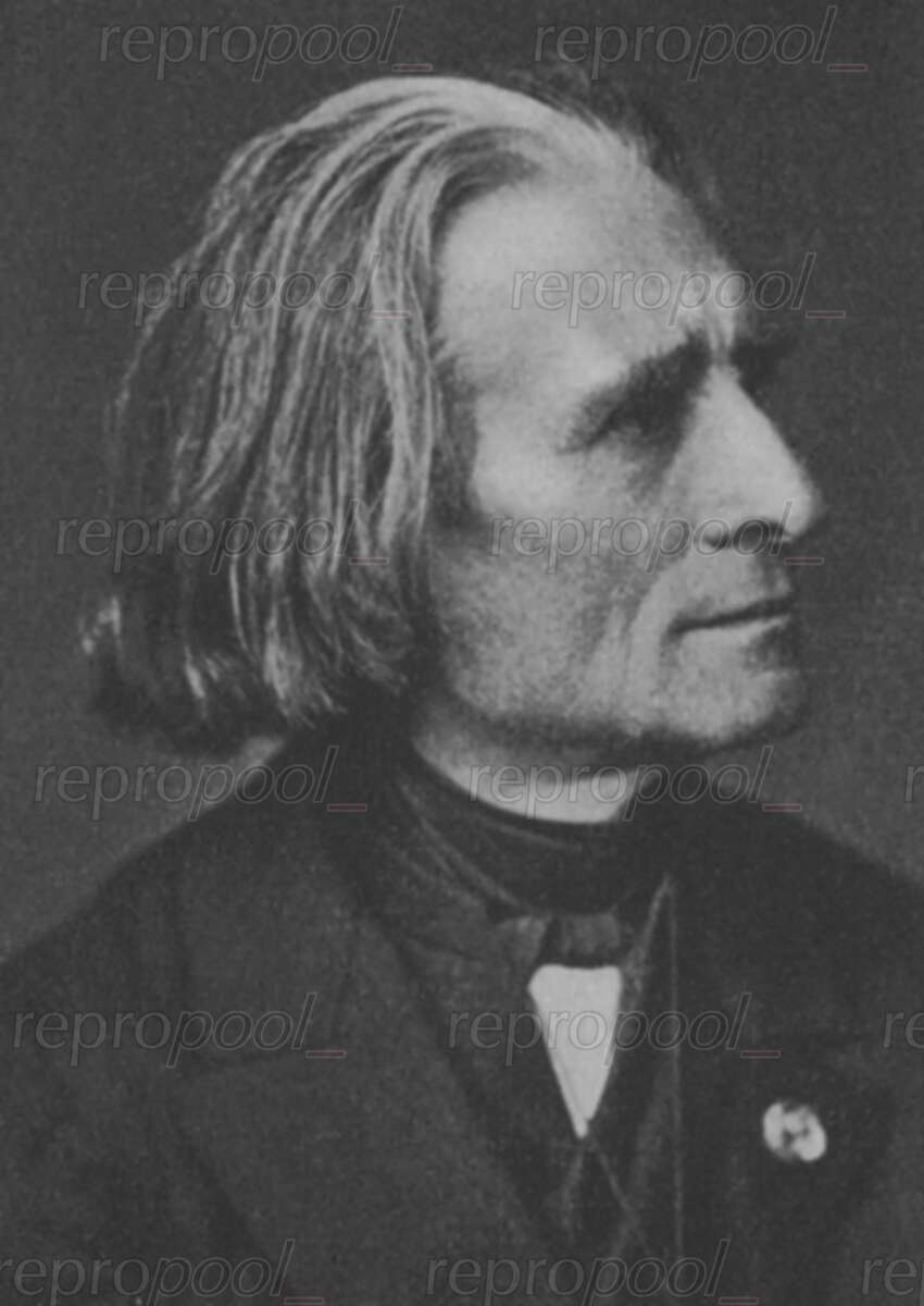 Franz Liszt; Fotografie von Ferenc Kozmata (um 1870)
