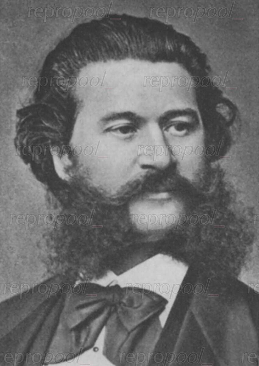 Johann Strauß Sohn; Fotografie von Ludwig Schrank (um 1875)