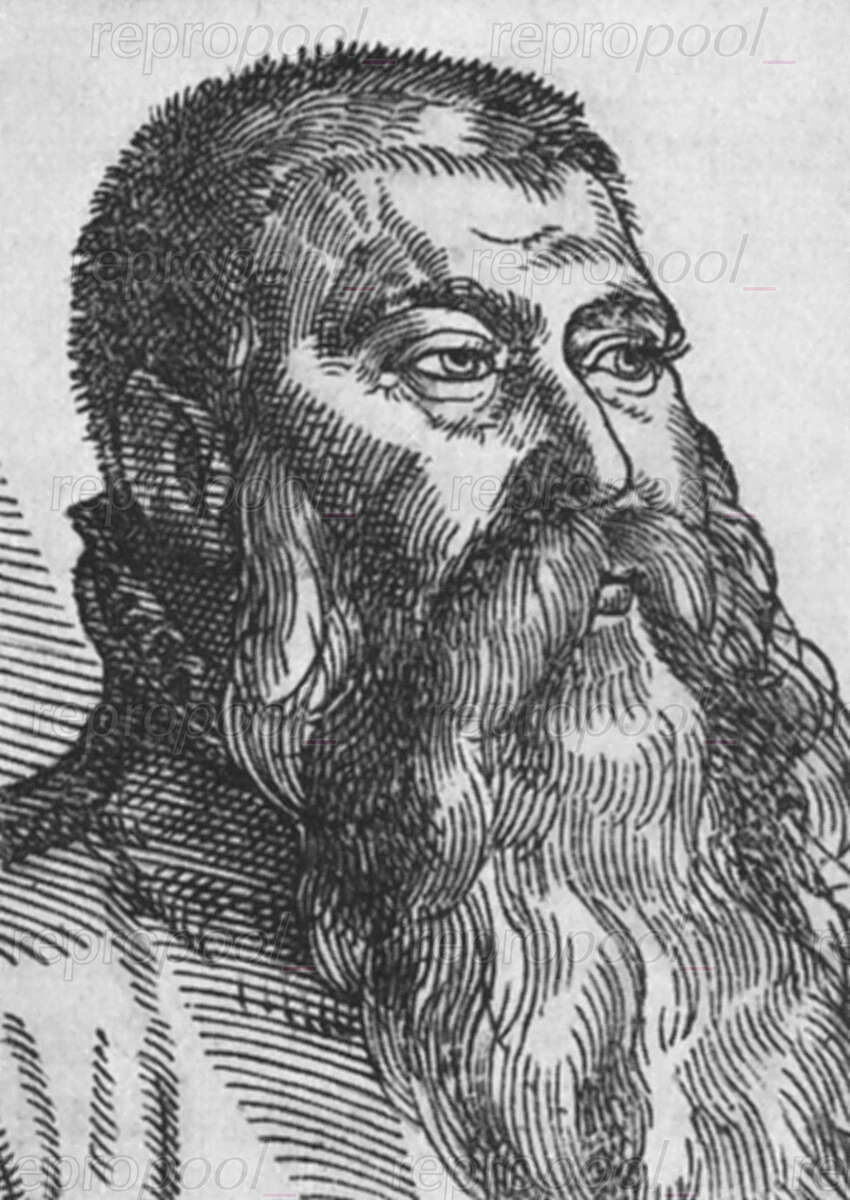 Bernhard Schmid; Holzschnitt von Tobias Stimmer (1571)