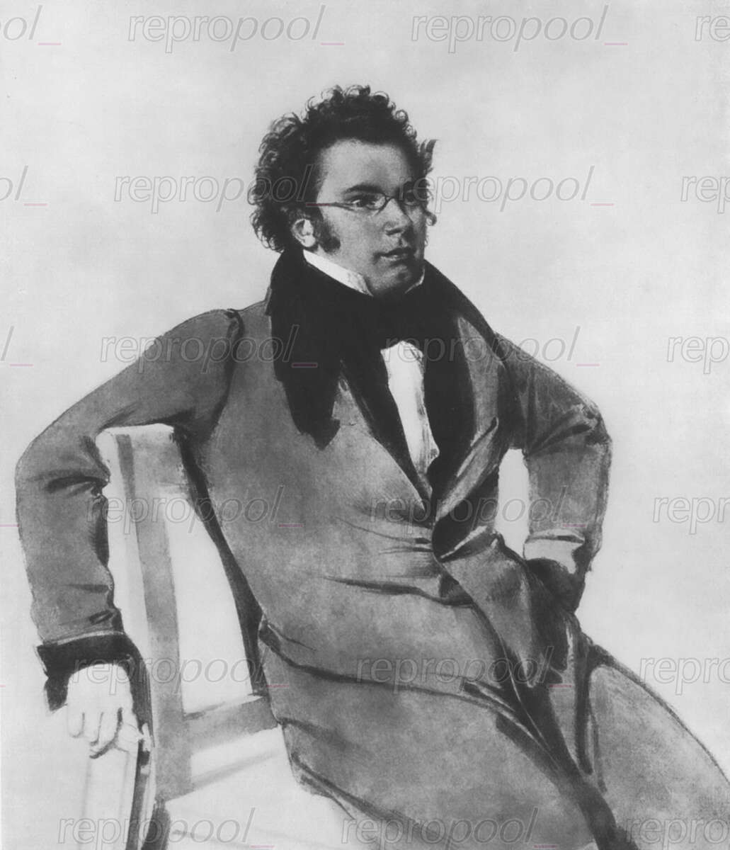 Franz Schubert; Zeichnung von Wilhelm August Rieder (1825)