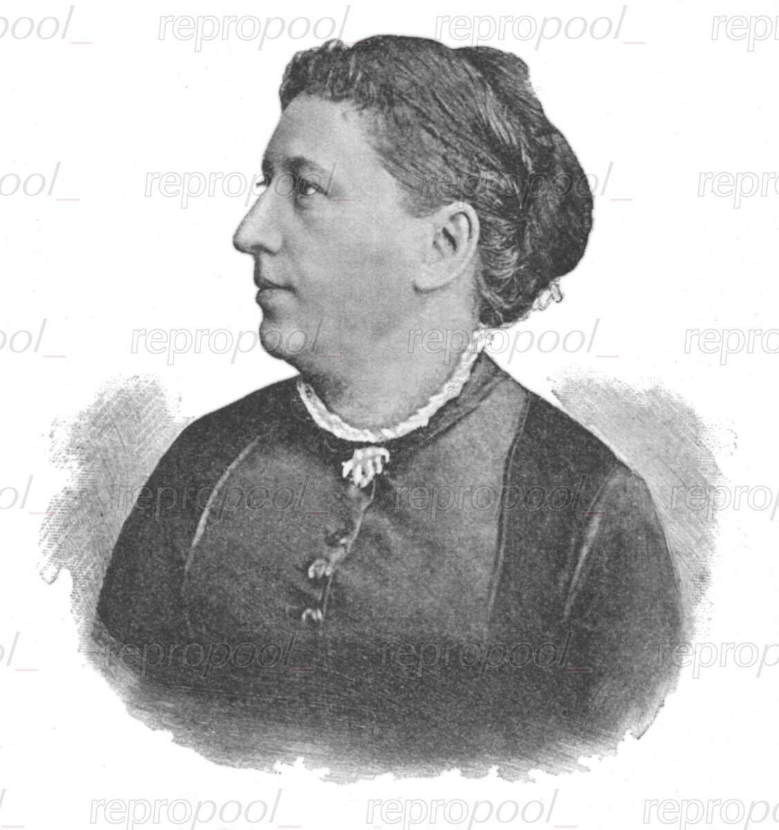 Minna Peschka-Leutner; Zeichnung von unbekannter Hand (um 1880)