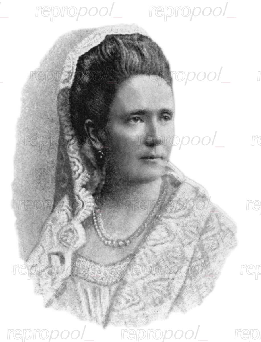 Ingeborg von Bronsart; Zeichnung von unbekannter Hand;<br>nach: Fotografie von unbekannter Hand (um 1860)