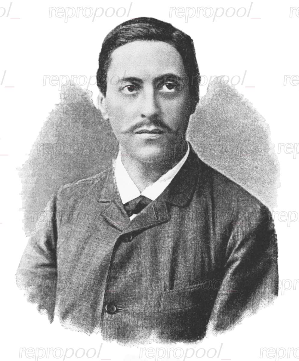 Robert Freund; Zeichnung von unbekannter Hand;<br>nach: Fotografie von unbekannter Hand (um 1890)