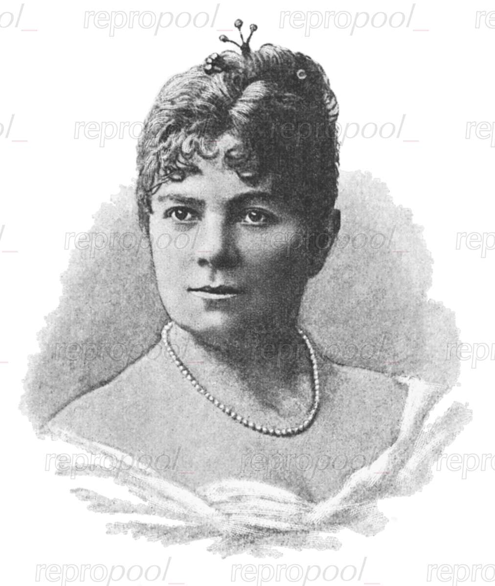 Martha Remmert; Zeichnung von unbekannter Hand;<br>nach: Fotografie von unbekannter Hand (um 1890)