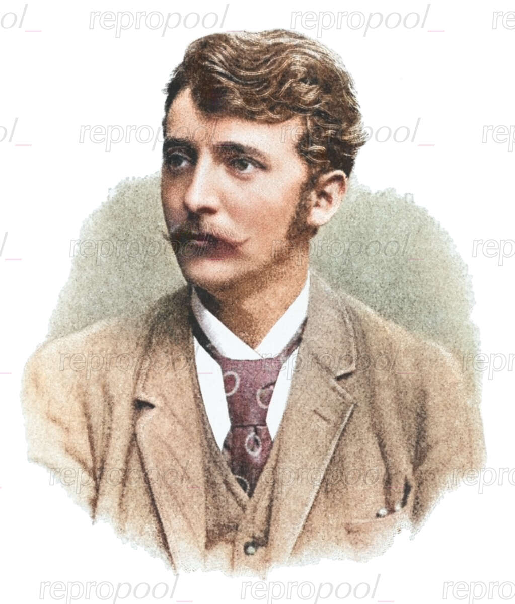 Bernhard Stavenhagen; Zeichnung von unbekannter Hand;<br>nach: Fotografie von unbekannter Hand (um 1890)