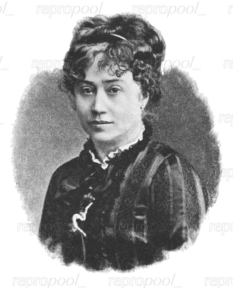 Wilhelmine Szarvady; Zeichnung von unbekannter Hand;<br>nach: Lithografie von unbekannter Hand (um 1860)