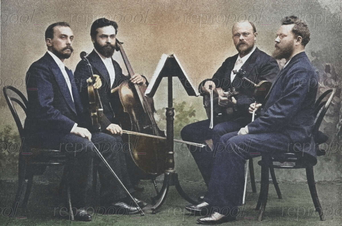 Das Meininger Quartett; Fotografie von unbekannter Hand (um 1895)