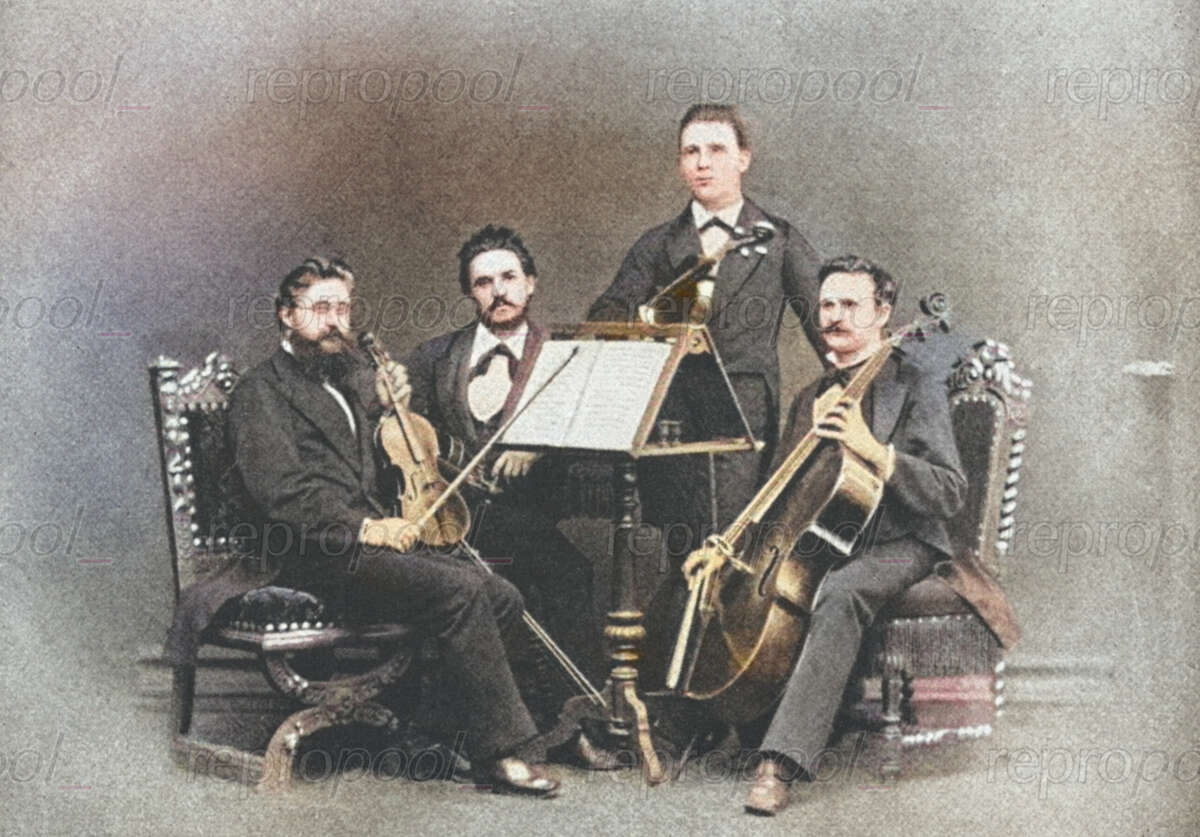 Das Heckmann'sche Quartett; Fotografie von unbekannter Hand (um 1895)