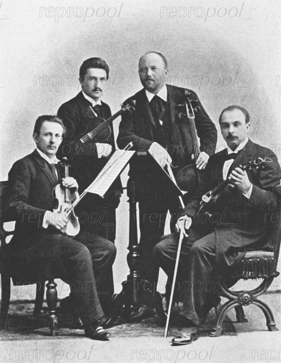 Das Böhmische Streich-Quartett; Fotografie von unbekannter Hand (um 1895)
