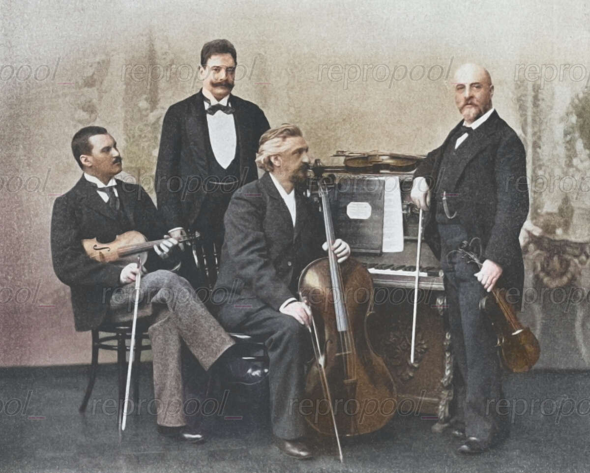Das Petersburger Quartett; Fotografie von unbekannter Hand (um 1895)