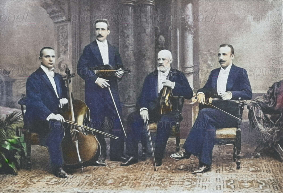 Das Triester Quartett; Fotografie von unbekannter Hand (um 1895)