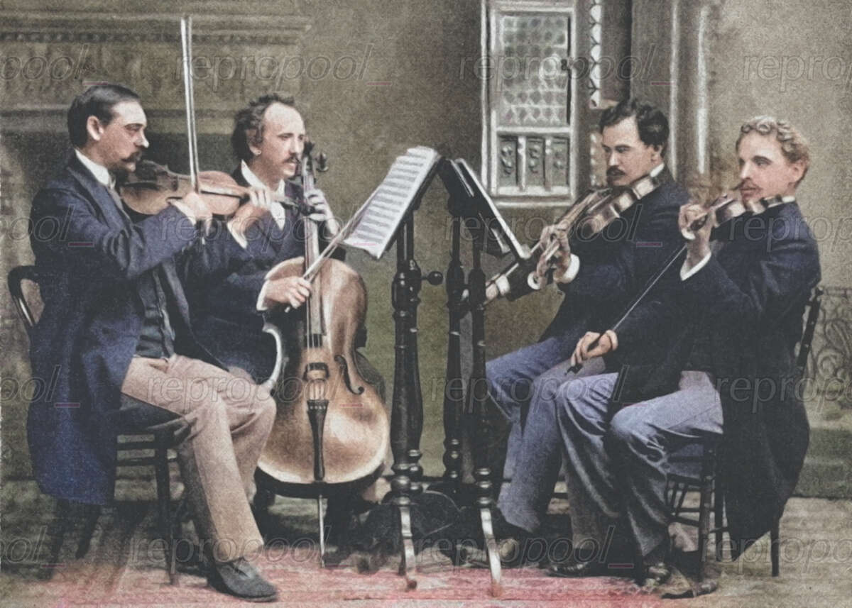 Das Kneisel-Quartett; Fotografie von unbekannter Hand (um 1895)