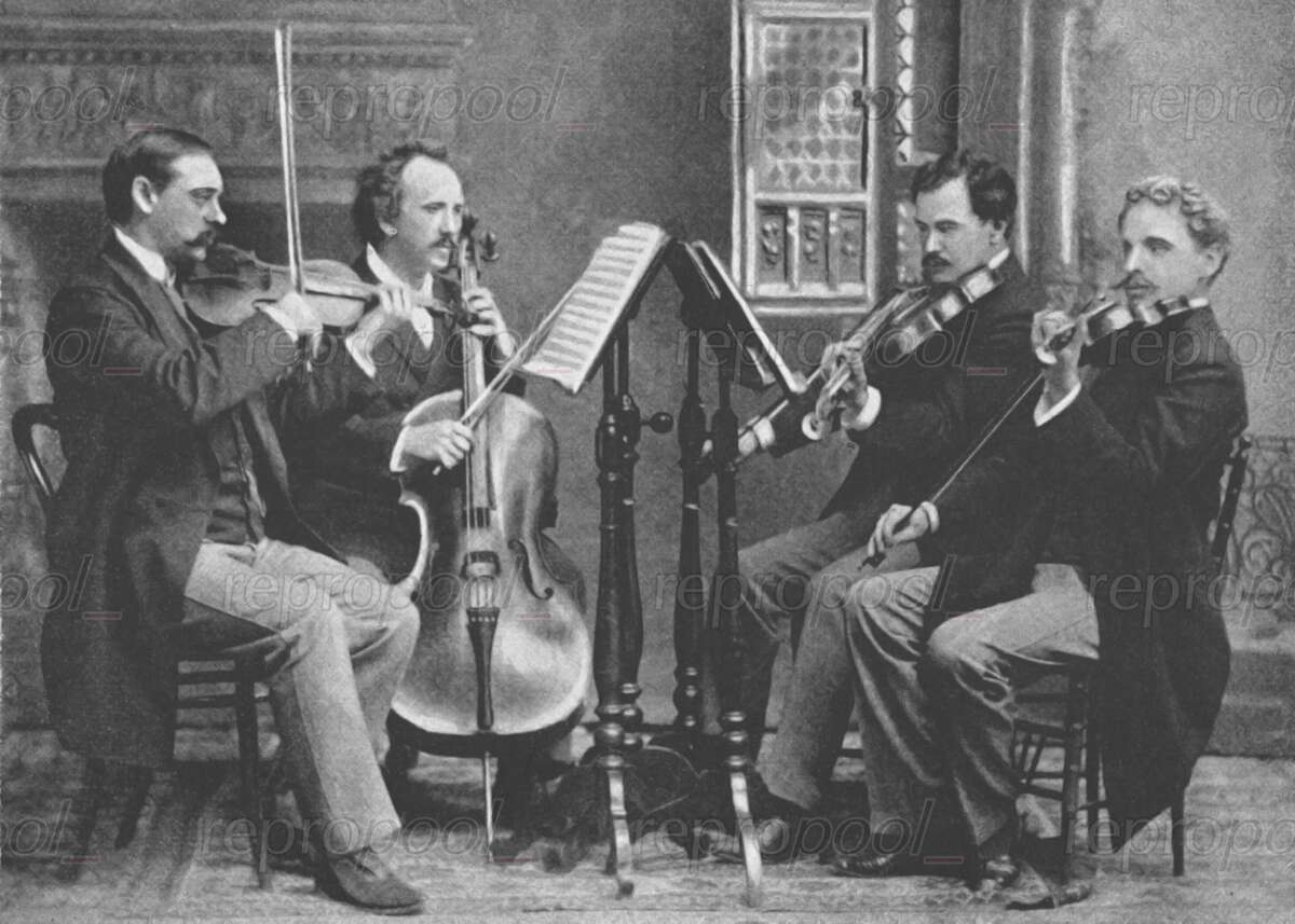Das Kneisel-Quartett; Fotografie von unbekannter Hand (um 1895)