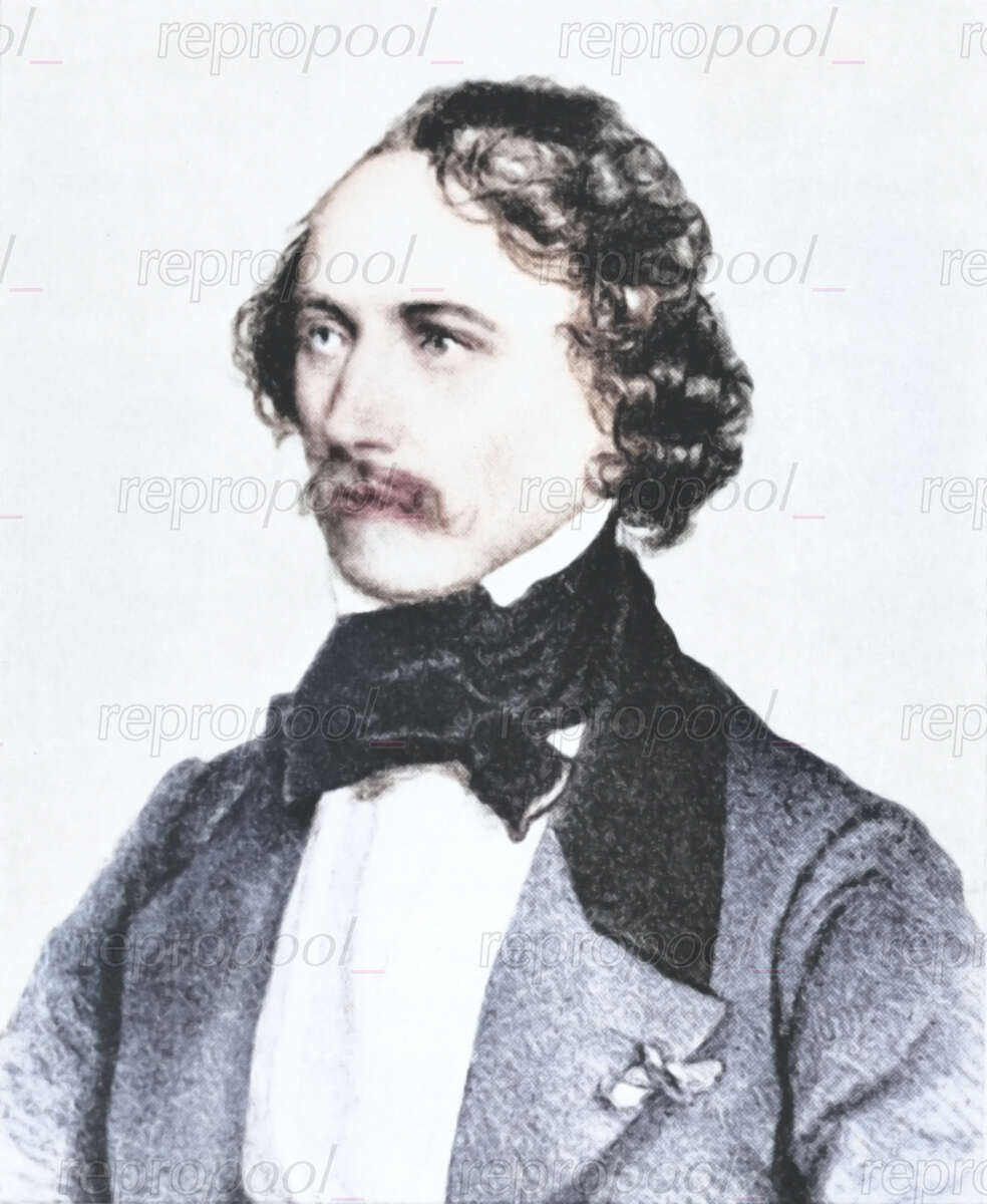 Adrien-François Servais; Lithografie von Joseph Kriehuber (um 1842)