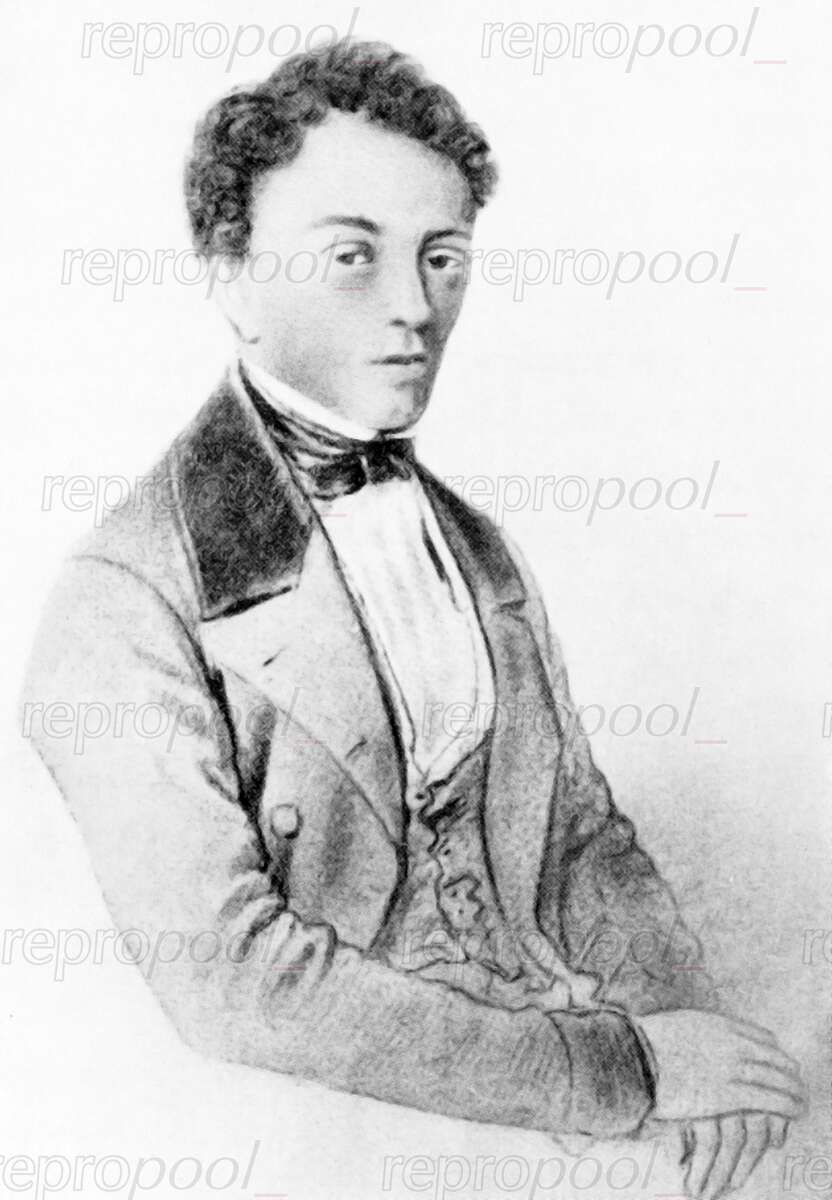 Auguste Franchomme; Zeichnung von unbekannter Hand (um 1830)