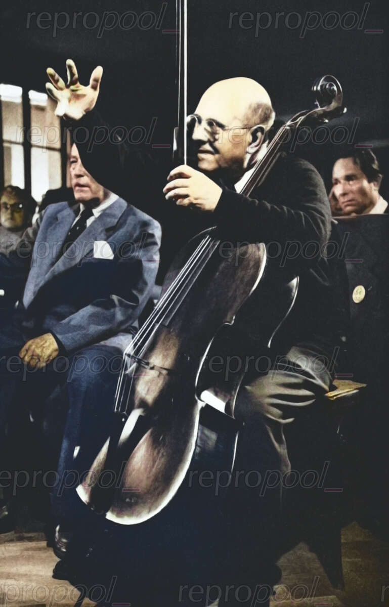 Pablo Casals; Fotografie von unbekannter Hand (um 1960)