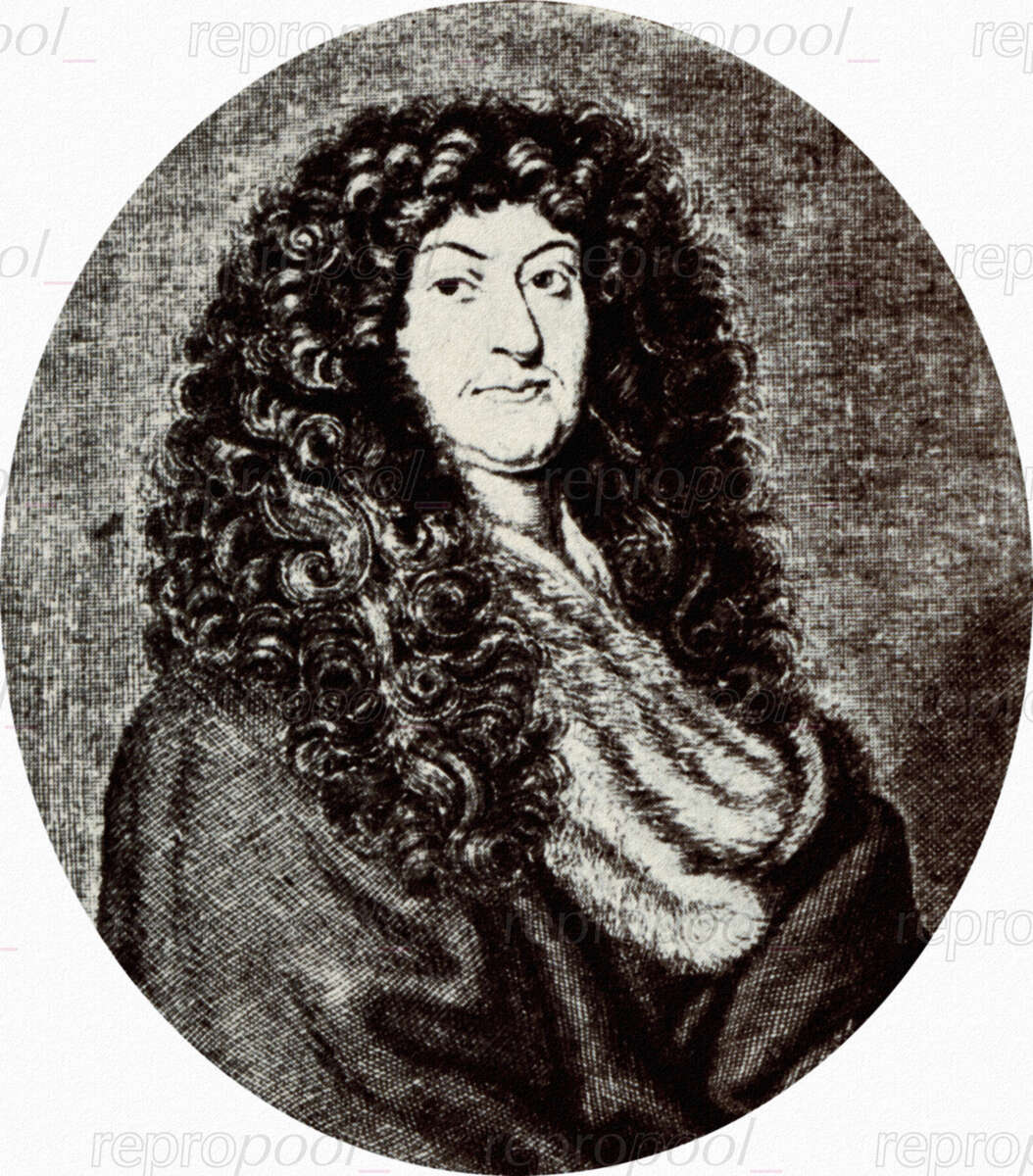 Johann Christoph Wagenseil; Kupferstich von Jacob Sandrart (um 1680)