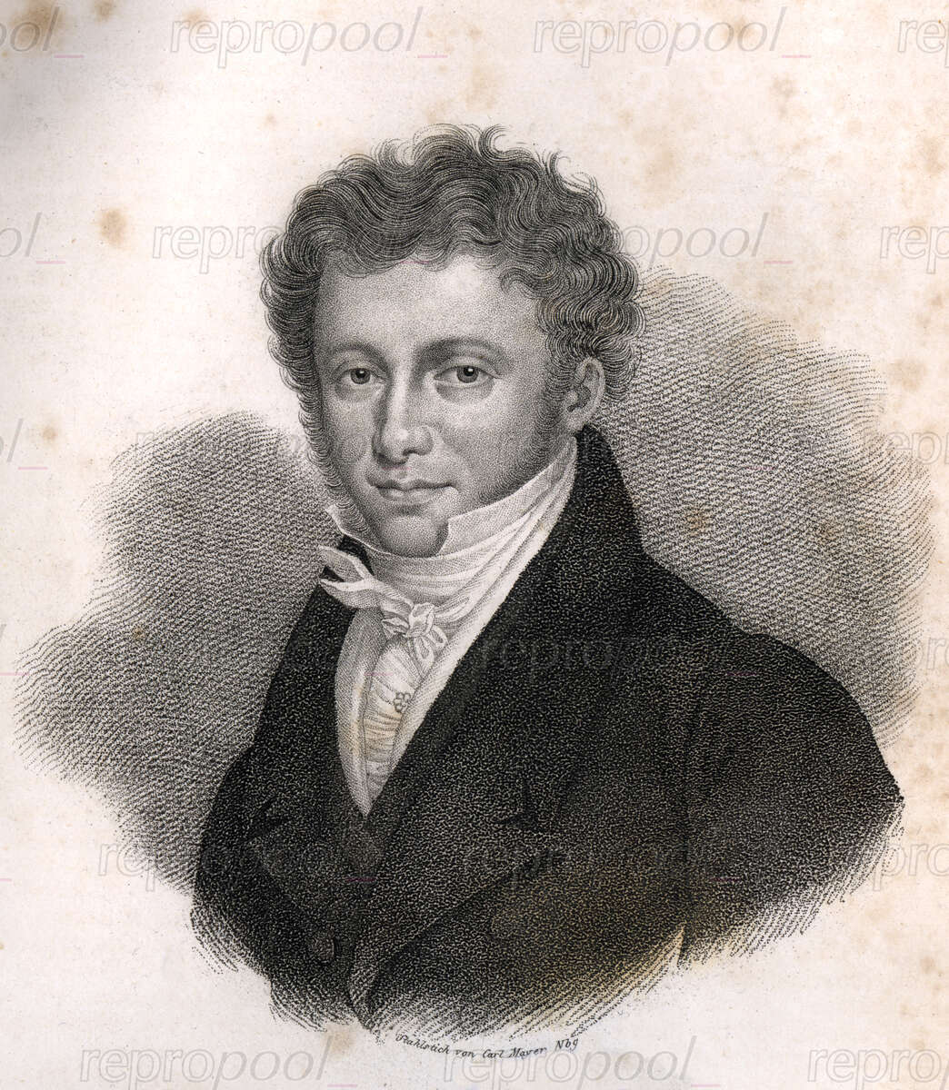 Friedrich Kalkbrenner; Stahlstich von Carl Mayer (um 1840);<br>nach: Lithografie von Carl Traugott Riedel (1820)