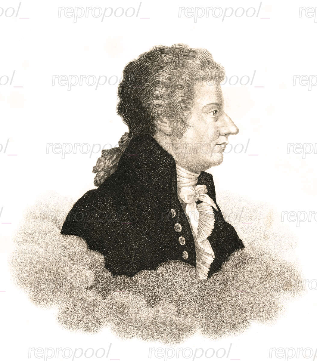 Wolfgang Amadé Mozart; Stahlstich von Carl Mayer (um 1840)