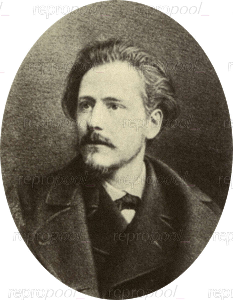 Jules É. F. Massenet; Lithografie von Paul Maurou;<br>nach: Fotografie von Pierre Petit (1880)