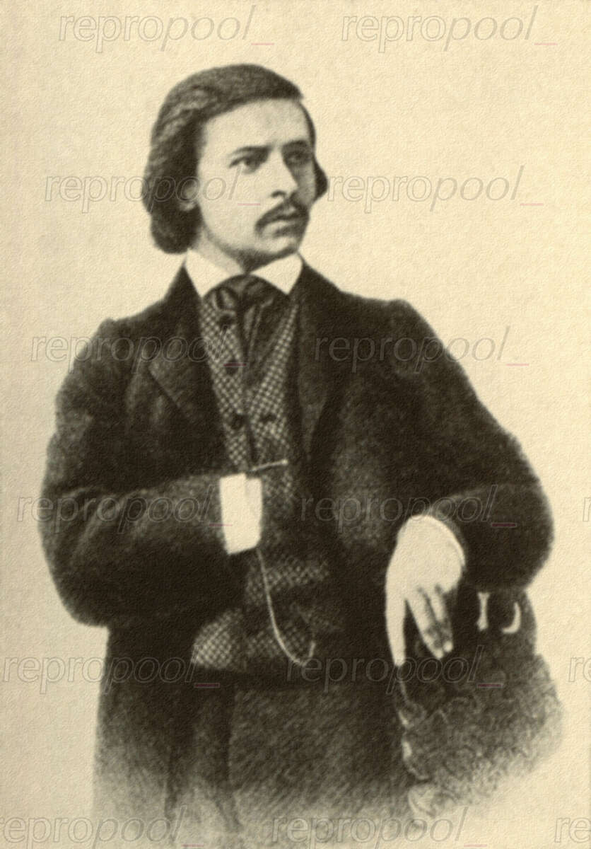 Carl Tausig; Stahlstich von August Weger;<br>nach: Photografie von unbekannter Hand (um 1865)
