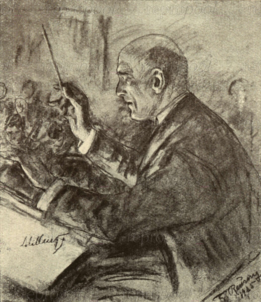 Max von Schillings; Kohlezeichnung von Fritz Reusing (1925)