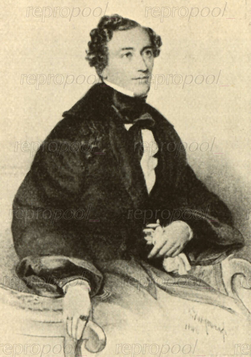 Joseph Tichatschek; Lithografie von Franz Hanfstaengl (1842)