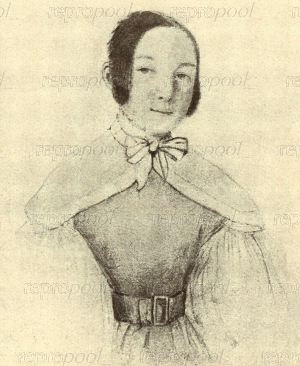 Maria Wodzinska; Zeichnung von Marja Wodzinska (um 1840)