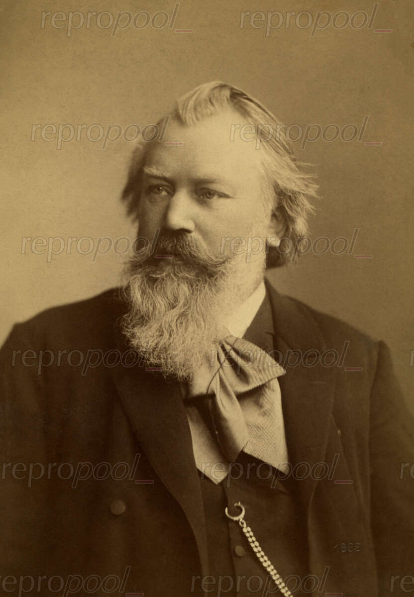 Johannes Brahms; Fotografie von Carl Brasch (1889)